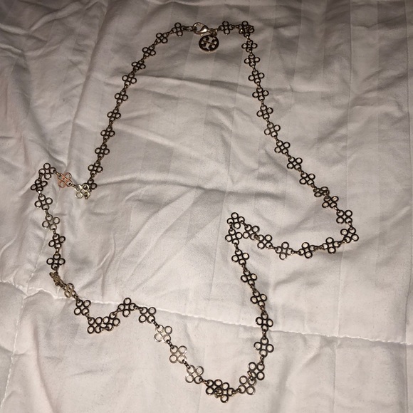 Tory Burch long gold logo necklace - Picture 4 of 7